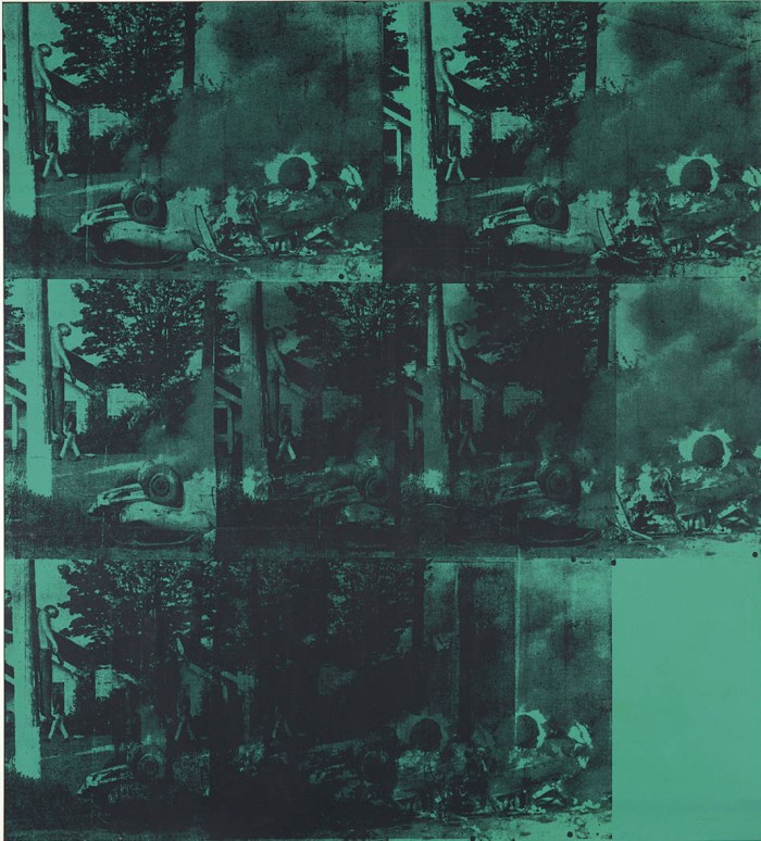 Andy Warhol, "Green Car Crash from", Serigrafia, 1963.