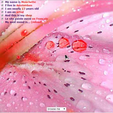 Martine Neddan. Mouchette.org. Página inicial.