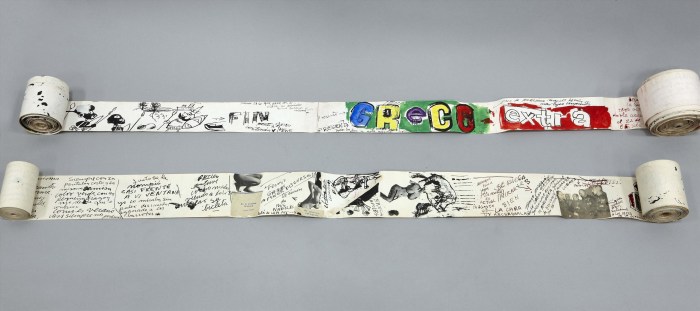 Alberto Greco. Vivo dito. Manifesto rolo. Fotografia.