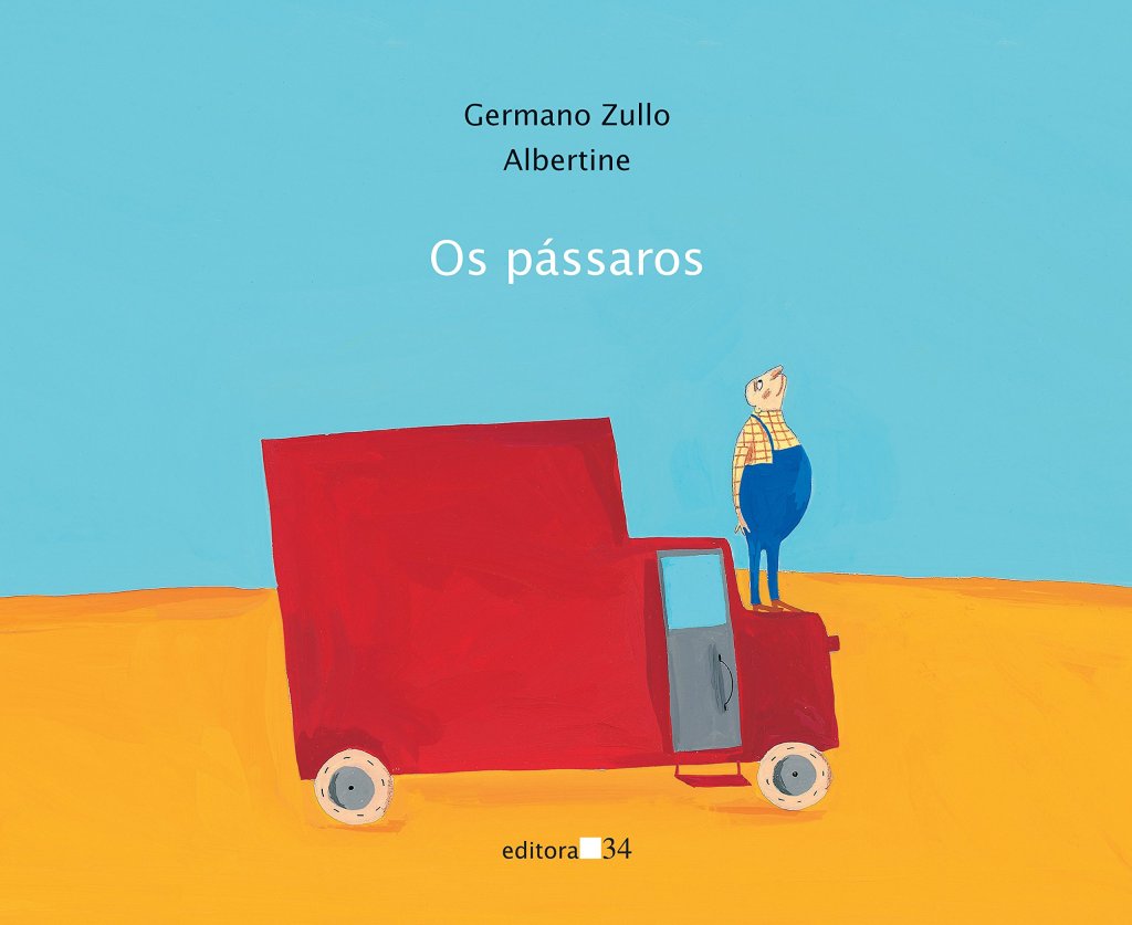 Imagem de capa. Livro infantil. Os pássaros. Germano Zullo. Albertine.