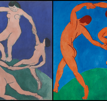 A dança. Matisse. Pintura. Figura. Fundo.