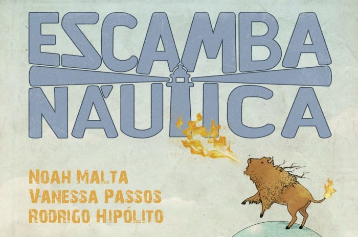 Imagem de capa. Resenha. Escampanáutica. Ilustração. Felipe Helói.