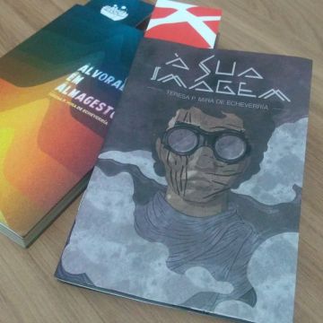 Imagem de capa. Alvorada em Almagesto. Teresa P. Mira de Echeverría. Resenha.