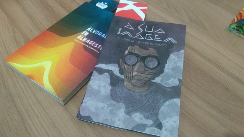 Imagem de capa. Alvorada em Almagesto. Teresa P. Mira de Echeverría. Resenha.