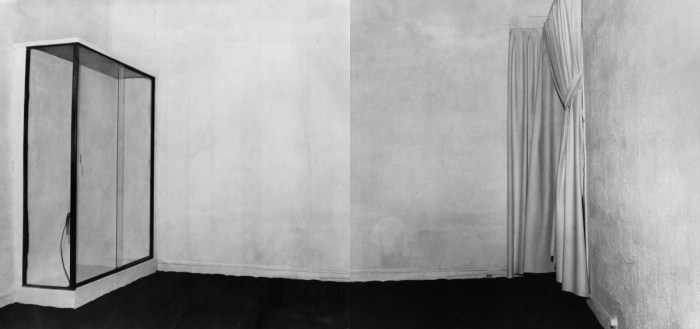 O vazio, Yves Klein, 1958, Galeria Iris Clert.