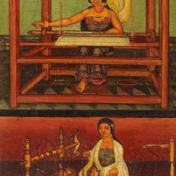 “Duas mulheres tecelãs”, artista desconhecida, Horniman Museum and Gardens.